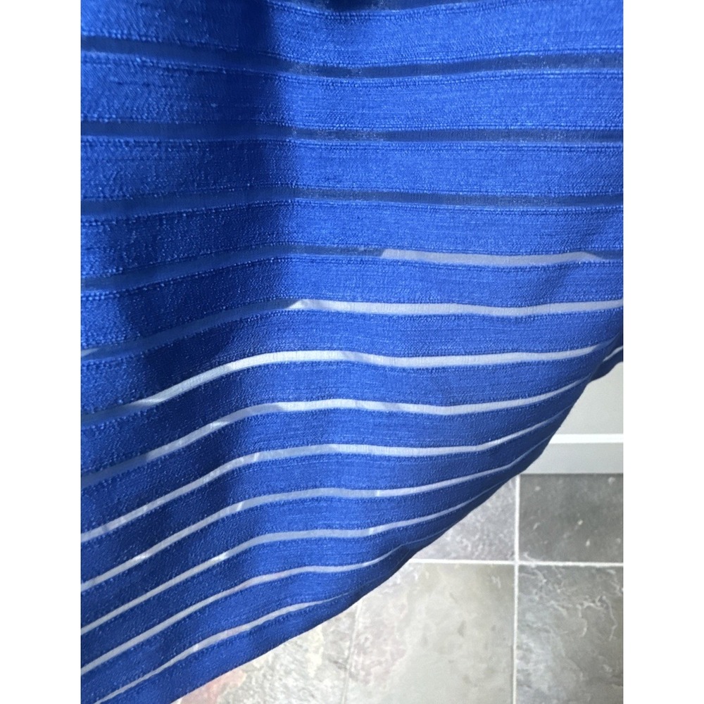 Tommy Hilfiger Dress Sleeveless Women's Size 18 Blue Stripe Fit & Flare Lines - Picture 8 of 13